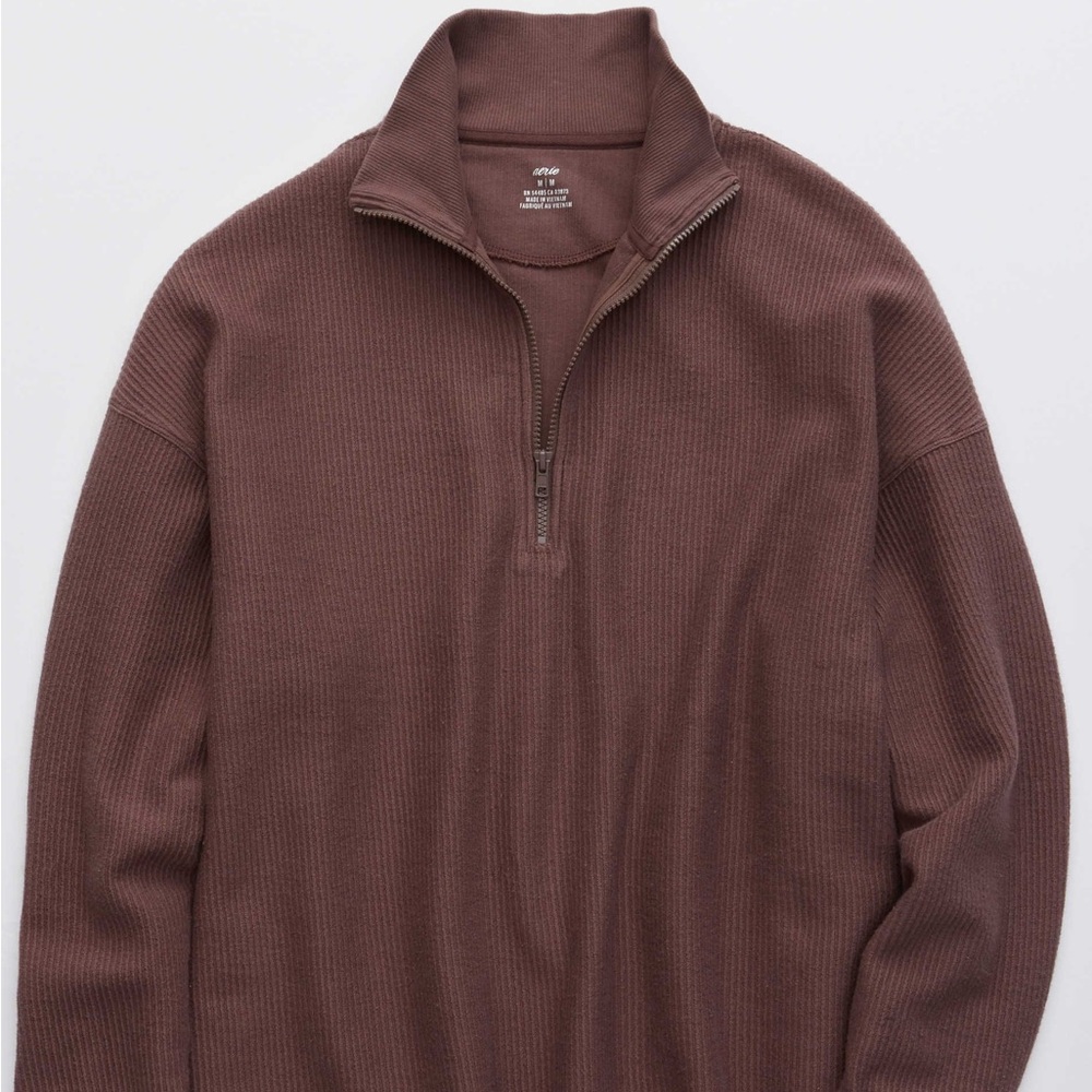 Aerie Ribbed Quarter Zip